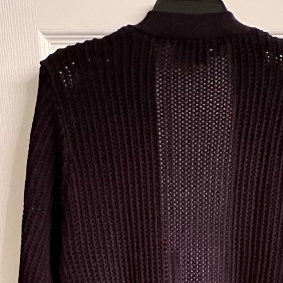 Ann Taylor Mesh Stitch Open Front Cardigan - Picture 4 of 7